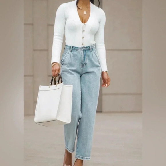 Elegant JLUXLABEL Cream Women's Sweater/cardigan size L - Picture 2 of 11